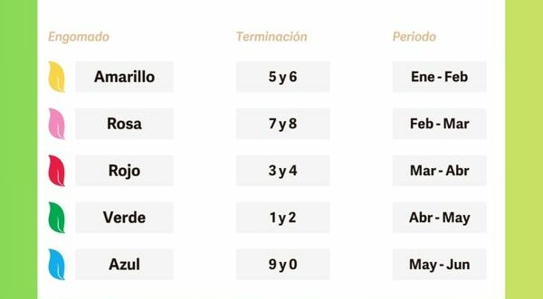 Calendario Verificación Vehicular Puebla primer semestre