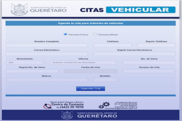 agenda cita para el cambio de propietario queretaro